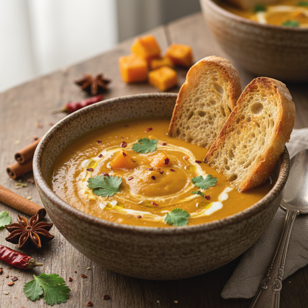 Creamy Curried Butternut Squash Soup recipe