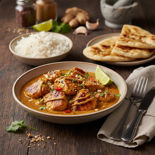 Creamy Curry Chicken with Peanut Butter Sauce recipe