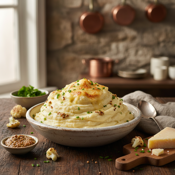 Creamy Dijon Gruyere Whipped Cauliflower recipe