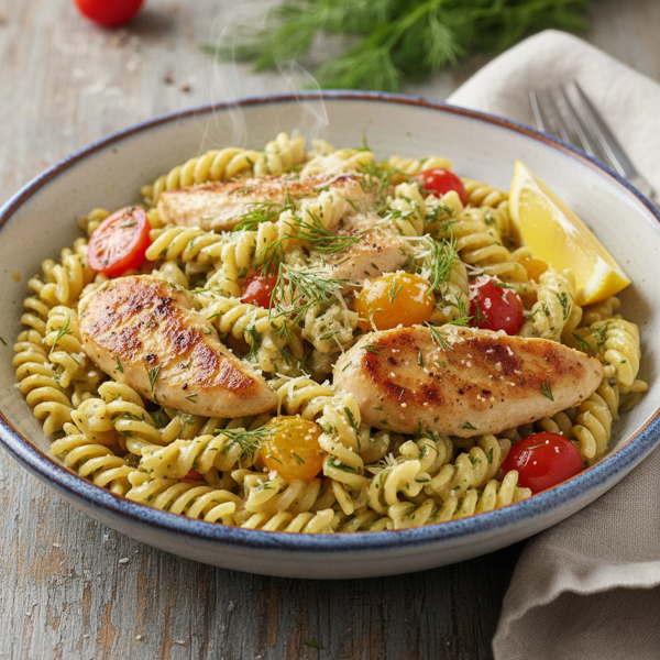 Creamy Dill Chicken and Pasta Delight recipe