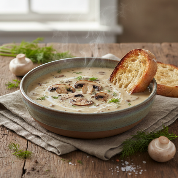Creamy Dill Mushroom Bisque recipe