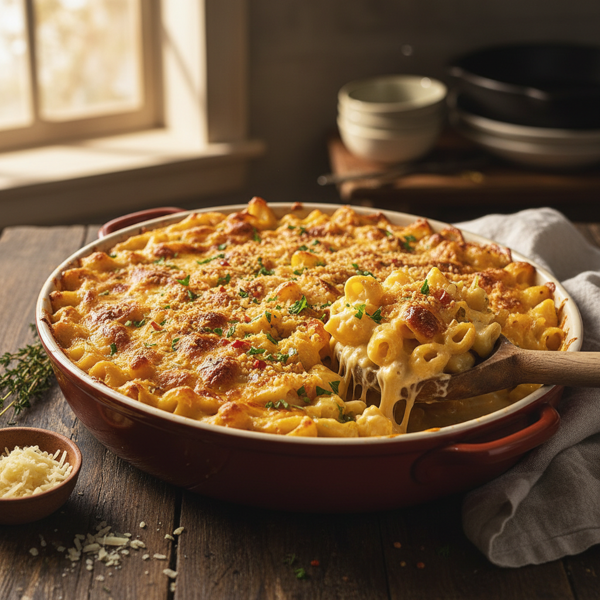 Creamy Dump-and-Bake Macaroni and Cheese recipe