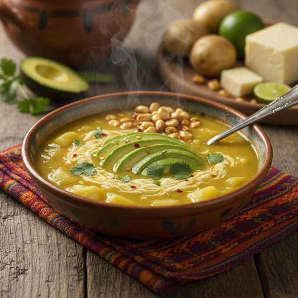 Creamy Ecuadorian Locro with Cheese and Avocado recipe