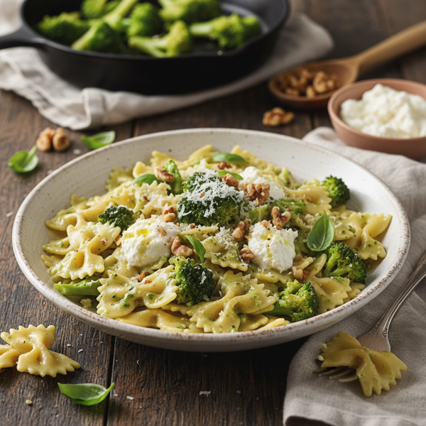 Creamy Farfalle with Broccoli and Ricotta recipe