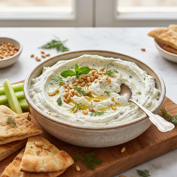 Creamy Feta and Pine Nut Dip recipe