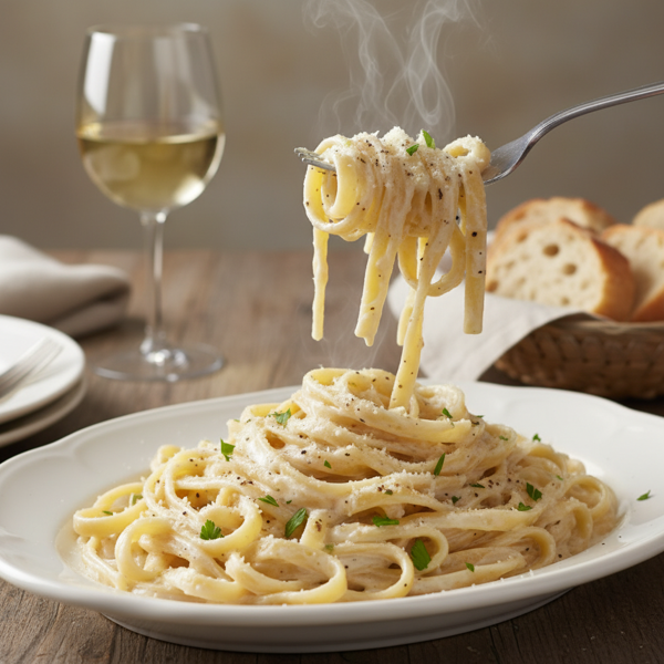 Creamy Fettuccine Alfredo Delight recipe
