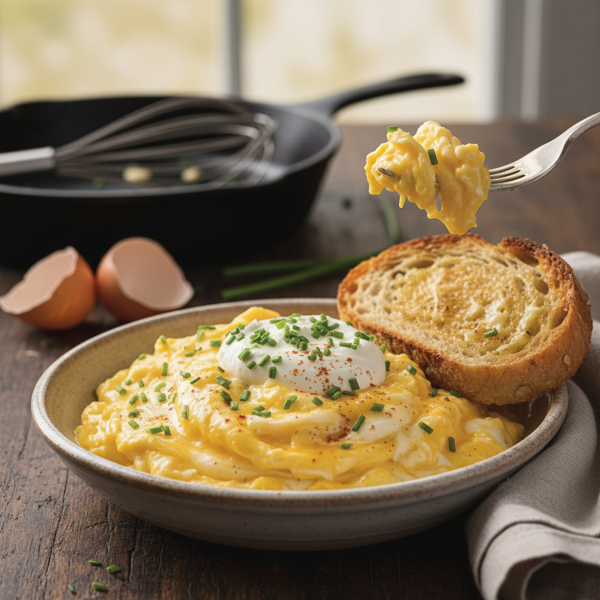 Creamy Fluff Deluxe Scrambled Eggs recipe