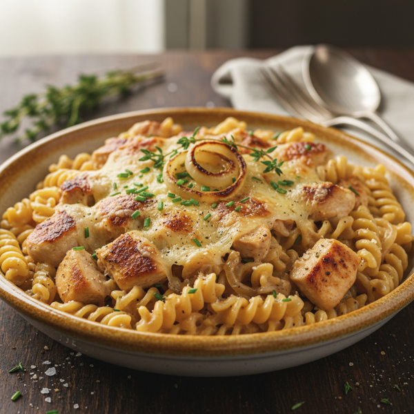 Creamy French Onion Chicken Pasta Delight recipe