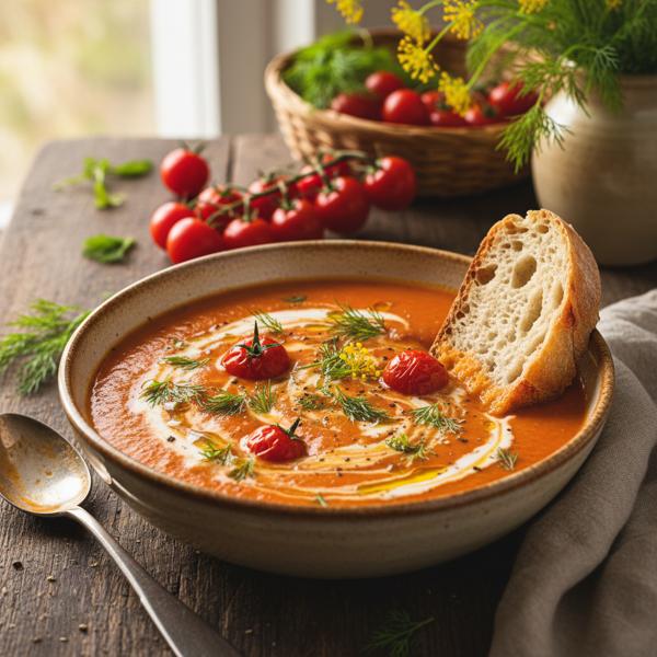 Creamy Fresh Tomato Dill Delight recipe