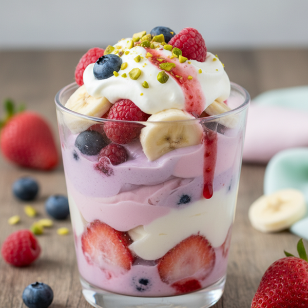 Creamy Frozen Fruit Yogurt Delight recipe
