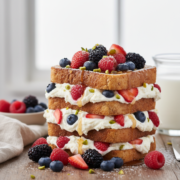 Creamy Fruit-Stuffed Healthy French Toast recipe