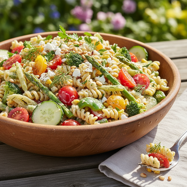Creamy Garden Delight Pasta Salad recipe