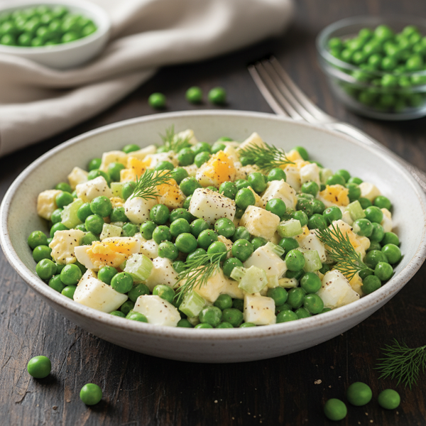 Creamy Garden Pea and Egg Salad recipe