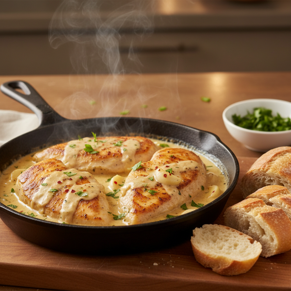 Creamy Garlic Chicken Breasts recipe