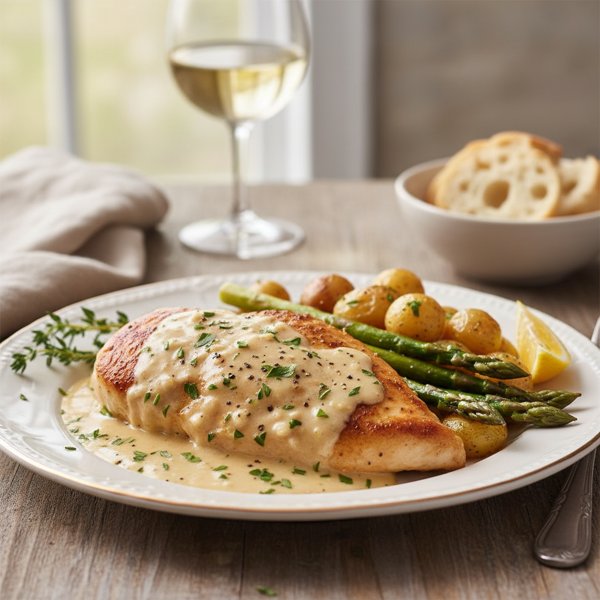 Creamy Garlic Chicken Delight recipe