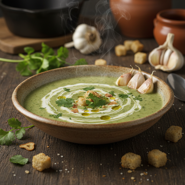 Creamy Garlic Cilantro Soup recipe