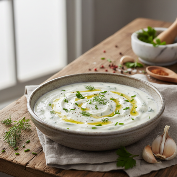 Creamy Garlic Herb Yogurt Sauce recipe