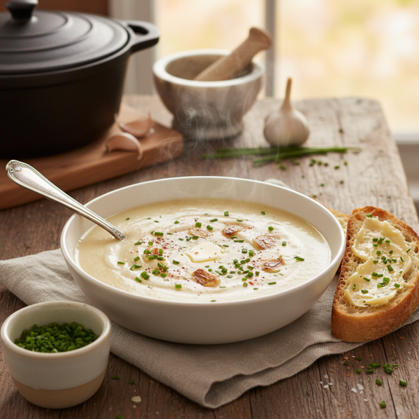 Creamy Garlic Mashed Potato Soup recipe