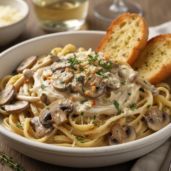 Creamy Garlic Mushroom Pasta Sauce recipe