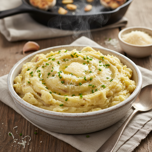Creamy Garlic Parmesan Mashed Potatoes recipe