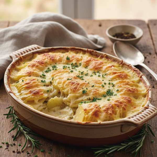 Creamy Garlic Potato Bake recipe