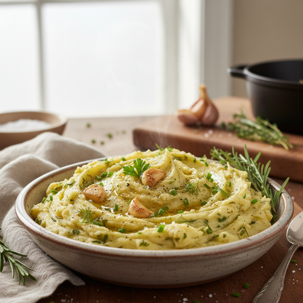 Creamy Garlic & Herb Mashed Potatoes recipe