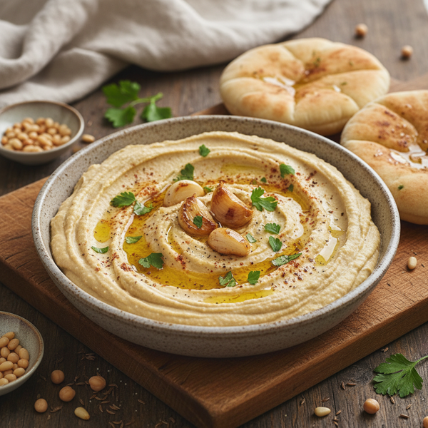 Creamy Garlic and Cumin Hummus recipe