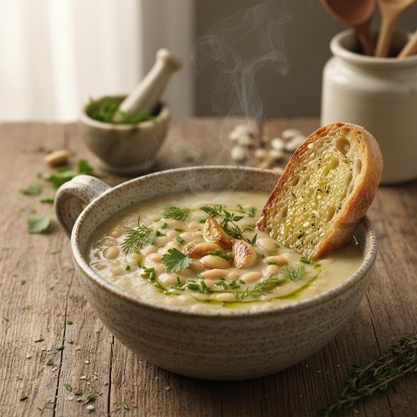 Creamy Garlic and Herb White Bean Soup recipe
