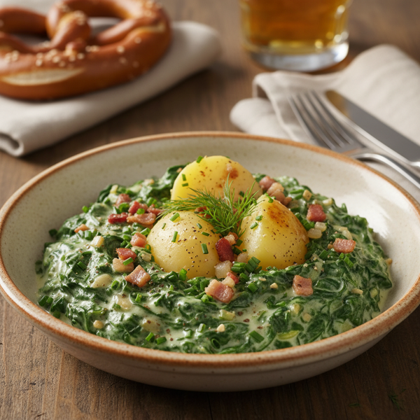 Creamy German-Style Spinach Medley recipe