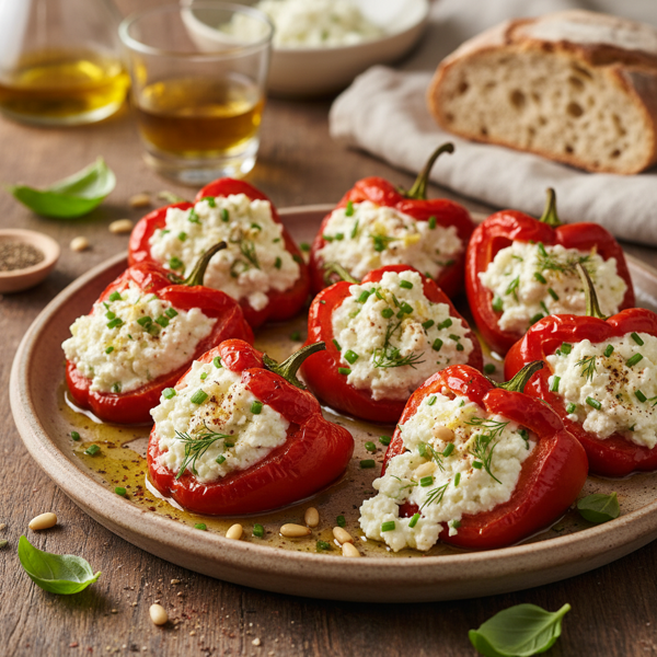 Creamy Goat Cheese Stuffed Piquillo Peppers recipe