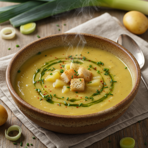 Creamy Golden Potato-Leek Soup recipe