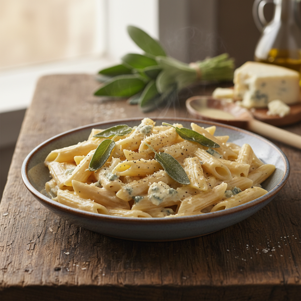Creamy Gorgonzola Penne with Sage recipe