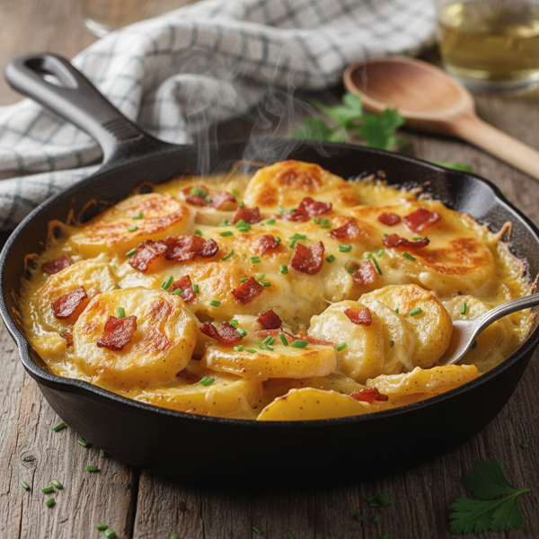 Creamy Gouda Bacon Potato Bake recipe