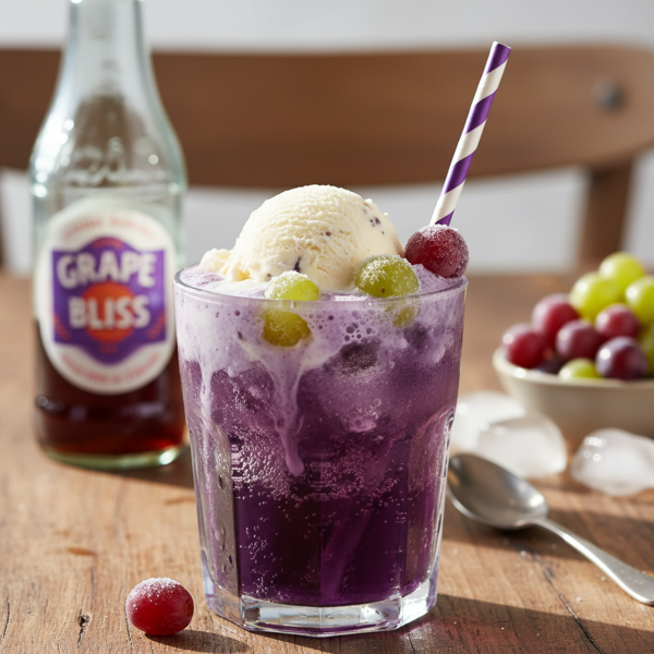 Creamy Grape Soda Float recipe