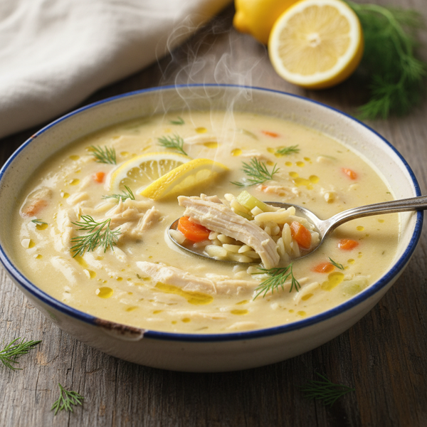 Creamy Greek Lemon Chicken Soup recipe