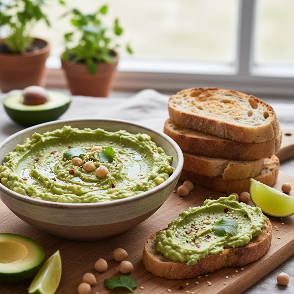 Creamy Green Avocado & Chickpea Spread recipe
