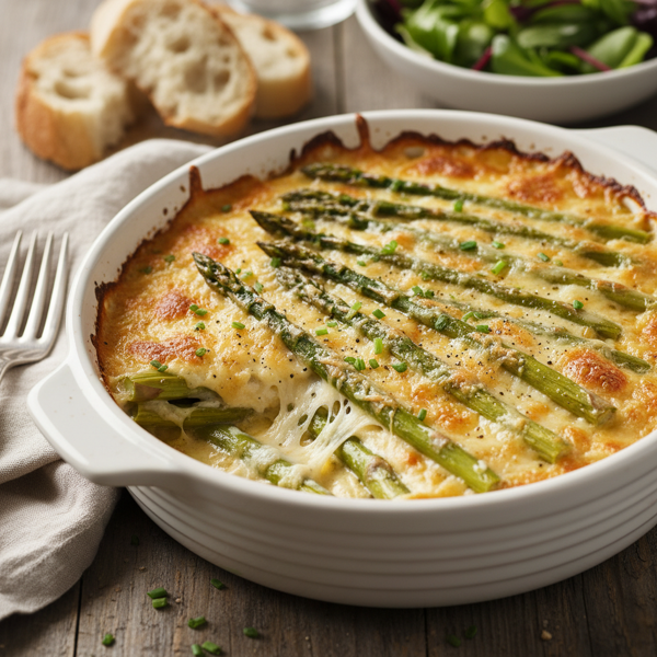 Creamy Gruyère Asparagus Bake recipe
