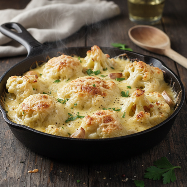 Creamy Gruyere Roasted Cauliflower recipe