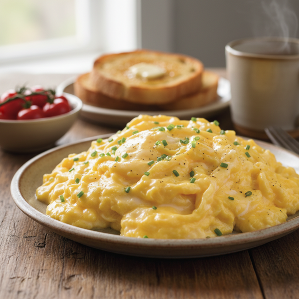 Creamy Half-And-Half Scrambled Eggs recipe