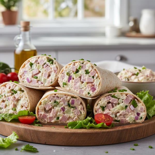 Creamy Ham Salad Delight Wraps recipe