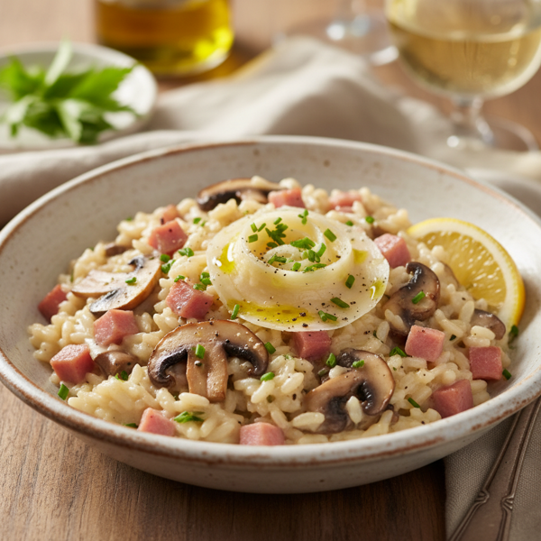 Creamy Ham & Mushroom Risotto recipe