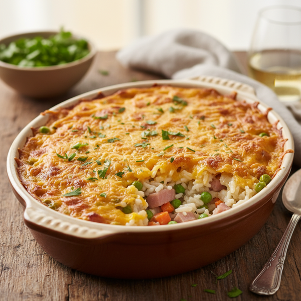 Creamy Ham & Rice Bake recipe