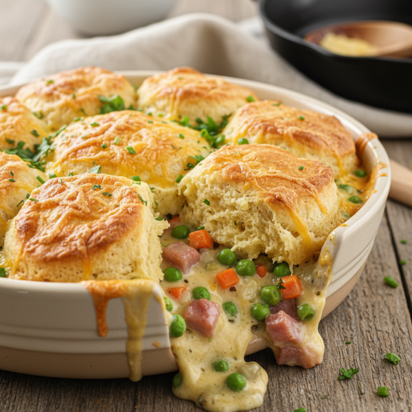 Creamy Ham and Biscuit Bake recipe