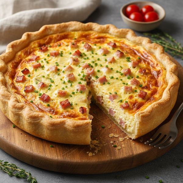 Creamy Ham and Cheese Quiche recipe