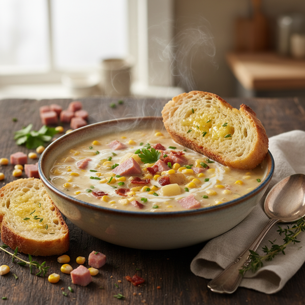 Creamy Ham and Corn Chowder recipe
