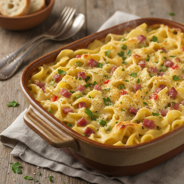 Creamy Ham and Noodle Delight recipe