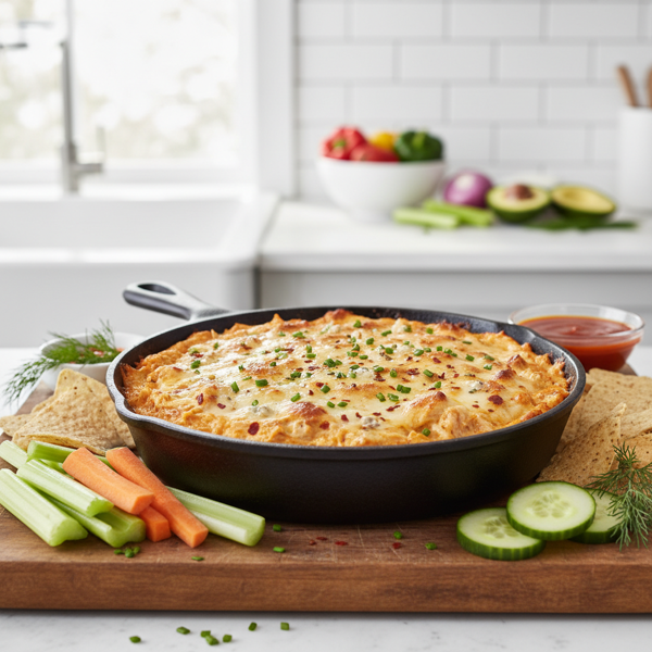 Creamy Healthy Buffalo Chicken Dip Delight recipe