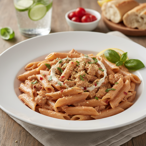Creamy Healthy Penne alla Vodka recipe