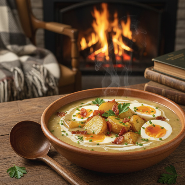Creamy Hearthside Potato and Egg Soup recipe