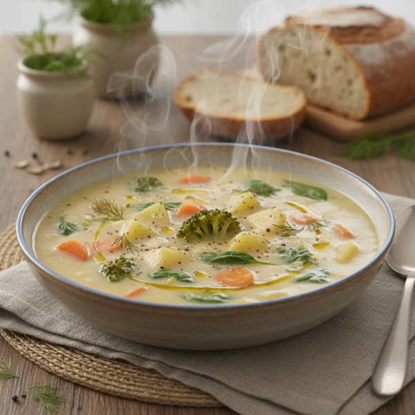 Creamy Hearty Potato & Vegetable Soup recipe